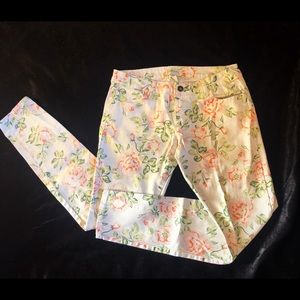 Forever 21 skinny jeans floral flower denim 26 6